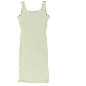 Sage green bodycon tank top dress with slit